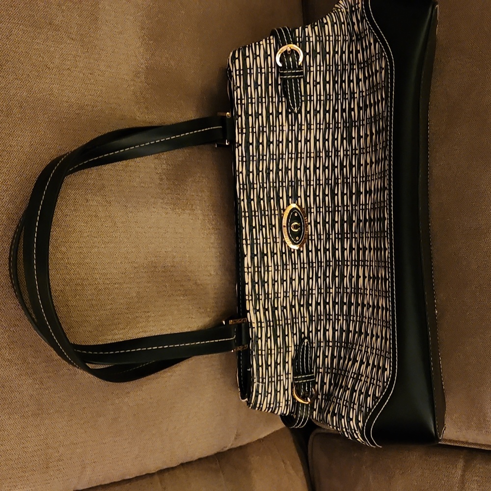 Etienne Aigner straw and leather handbag - Picture 4 of 13